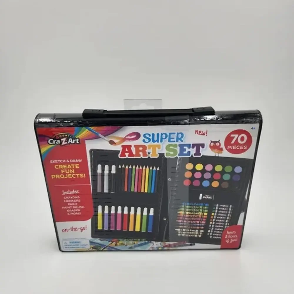 Cra-Z-Art Super Art Set-70 Piece Set Toy for Creative Exploration, Best Gift